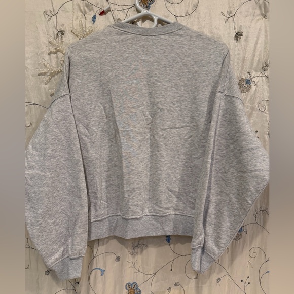 H&M Light Gray Women's Sweater with Yellow Embroidery - Picture 6 of 8